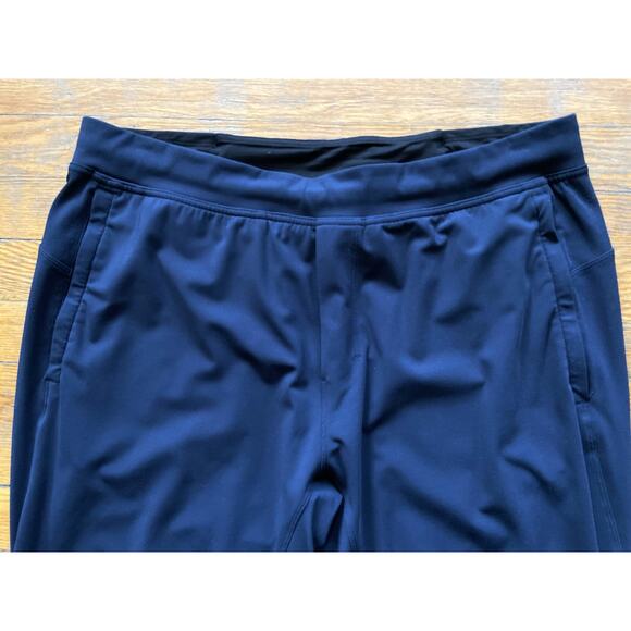 LULULEMON Navy Blue Stretch Nylon Joggers w/Zip Ankle sz XL - Picture 5 of 16